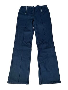 M&S Per Una Black Straight Leg Trousers Size UK 12 Long / US 8-10